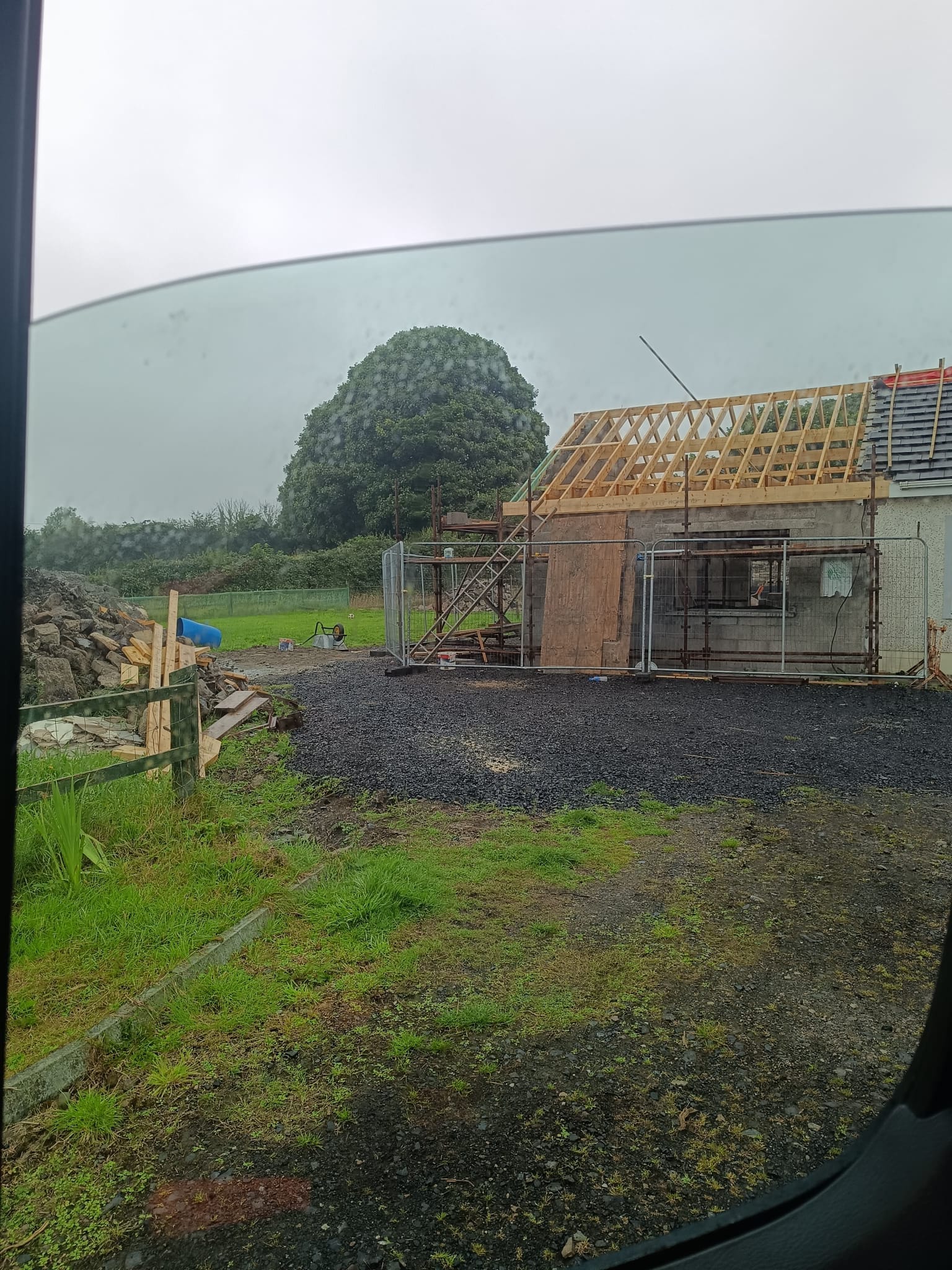 Extension roof frame